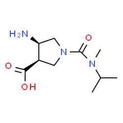 ChemSpider 2D Image | (3R,4R)-4-Amino-1-[isopropyl(methyl)carbamoyl]-3-pyrrolidinecarboxylic acid | C10H19N3O3