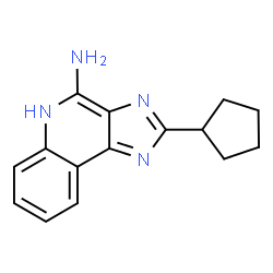 ChemSpider 2D Image | 2-Cyclopentyl-5H-imidazo[4,5-c]quinolin-4-amine | C15H16N4