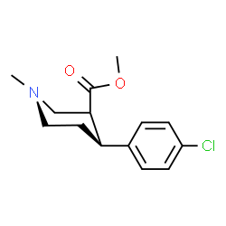 ChemSpider 2D Image | Methyl (4S)-4-(4-chlorophenyl)-1-methyl-3-piperidinecarboxylate | C14H18ClNO2