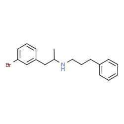 ChemSpider 2D Image | N-[1-(3-Bromophenyl)-2-propanyl]-3-phenyl-1-propanamine | C18H22BrN