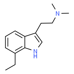 ChemSpider 2D Image | 2-(7-Ethyl-1H-indol-3-yl)-N,N-dimethylethanamine | C14H20N2