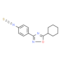 ChemSpider 2D Image | 5-Cyclohexyl-3-(4-isothiocyanatophenyl)-1,2,4-oxadiazole | C15H15N3OS