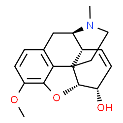 ChemSpider 2D Image | (5alpha,6alpha)-3-Methoxy-17-methyl-7,8-didehydro-4,5-epoxymorphinan-6-ol | C18H21NO3