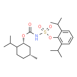 ChemSpider 2D Image | (1R,5R)-2-Isopropyl-5-methylcyclohexyl [(2,6-diisopropylphenoxy)sulfonyl]carbamate | C23H37NO5S