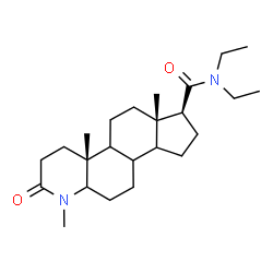 ChemSpider 2D Image | (4aR,6aS,7S)-N,N-Diethyl-1,4a,6a-trimethyl-2-oxohexadecahydro-1H-indeno[5,4-f]quinoline-7-carboxamide | C24H40N2O2