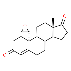 ChemSpider 2D Image | (8xi,9xi,10alpha,14xi)-10-[(2S)-2-Oxiranyl]estr-4-ene-3,17-dione | C20H26O3