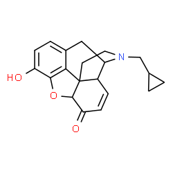 ChemSpider 2D Image | 17-(Cyclopropylmethyl)-3-hydroxy-7,8-didehydro-4,5-epoxymorphinan-6-one | C20H21NO3