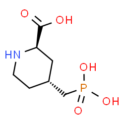 ChemSpider 2D Image | (2R,4R)-4-(Phosphonomethyl)-2-piperidinecarboxylic acid | C7H14NO5P