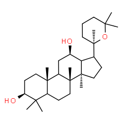 ChemSpider 2D Image | (3beta,5xi,9xi,12beta,13xi,17xi,20R)-20,25-Epoxydammarane-3,12-diol | C30H52O3