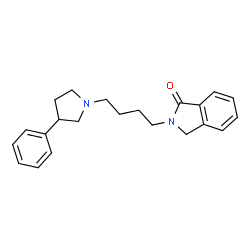 ChemSpider 2D Image | 2-[4-(3-Phenyl-1-pyrrolidinyl)butyl]-1-isoindolinone | C22H26N2O