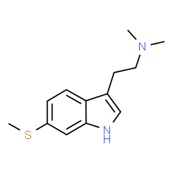 ChemSpider 2D Image | N,N-Dimethyl-2-[6-(methylsulfanyl)-1H-indol-3-yl]ethanamine | C13H18N2S