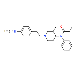 ChemSpider 2D Image | N-{1-[2-(4-Isothiocyanatophenyl)ethyl]-3-methyl-4-piperidinyl}-N-phenylpropanamide | C24H29N3OS