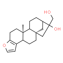 ChemSpider 2D Image | (1S,12S)-17-(Hydroxymethyl)-12-methyl-8-oxapentacyclo[14.2.1.0~1,13~.0~4,12~.0~5,9~]nonadeca-5(9),6-dien-17-ol | C20H28O3