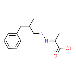 ChemSpider 2D Image | (2E)-2-{[(2Z)-2-Methyl-3-phenyl-2-propen-1-yl]hydrazono}propanoic acid | C13H16N2O2