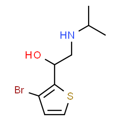 ChemSpider 2D Image | 1-(3-Bromo-2-thienyl)-2-(isopropylamino)ethanol | C9H14BrNOS