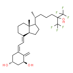 ChemSpider 2D Image | (1S,3R,5Z,7E,17xi)-26,26,26,27,27,27-Hexafluoro-9,10-secocholesta-5,7,10-triene-1,3,25-triol | C27H38F6O3
