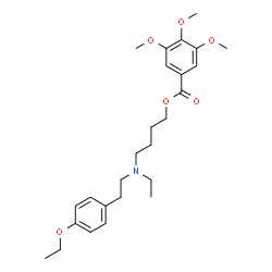 ChemSpider 2D Image | 4-{[2-(4-Ethoxyphenyl)ethyl](ethyl)amino}butyl 3,4,5-trimethoxybenzoate | C26H37NO6
