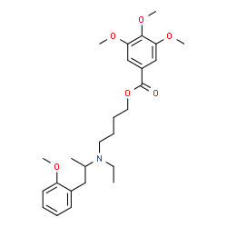 ChemSpider 2D Image | 4-{Ethyl[1-(2-methoxyphenyl)-2-propanyl]amino}butyl 3,4,5-trimethoxybenzoate | C26H37NO6