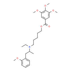 ChemSpider 2D Image | 5-{Ethyl[1-(2-methoxyphenyl)-2-propanyl]amino}pentyl 3,4,5-trimethoxybenzoate | C27H39NO6