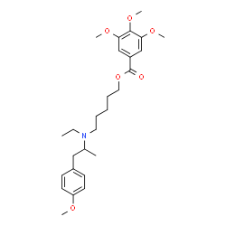 ChemSpider 2D Image | 5-{Ethyl[1-(4-methoxyphenyl)-2-propanyl]amino}pentyl 3,4,5-trimethoxybenzoate | C27H39NO6