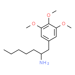 ChemSpider 2D Image | 1-(3,4,5-Trimethoxyphenyl)-2-heptanamine | C16H27NO3