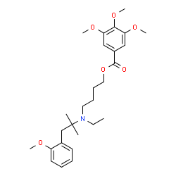 ChemSpider 2D Image | 4-{Ethyl[1-(2-methoxyphenyl)-2-methyl-2-propanyl]amino}butyl 3,4,5-trimethoxybenzoate | C27H39NO6