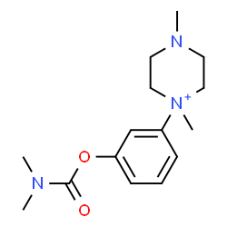 ChemSpider 2D Image | 1-{3-[(Dimethylcarbamoyl)oxy]phenyl}-1,4-dimethylpiperazin-1-ium | C15H24N3O2