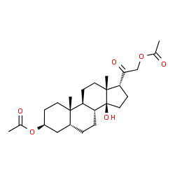 ChemSpider 2D Image | (3beta,5beta,14beta,17alpha)-14-Hydroxy-20-oxopregnane-3,21-diyl diacetate | C25H38O6