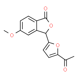 ChemSpider 2D Image | 3-(5-Acetyl-2-furyl)-5-methoxy-2-benzofuran-1(3H)-one | C15H12O5
