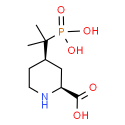 ChemSpider 2D Image | (2S,4R)-4-(2-Phosphono-2-propanyl)-2-piperidinecarboxylic acid | C9H18NO5P