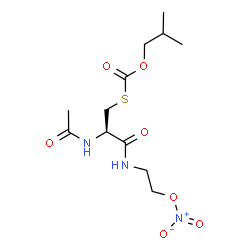 ChemSpider 2D Image | N~2~-Acetyl-S-(isobutoxycarbonyl)-N-[2-(nitrooxy)ethyl]-L-cysteinamide | C12H21N3O7S