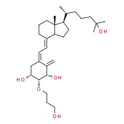 ChemSpider 2D Image | (1S,2R,3R,5Z,7E,14xi)-2-(3-Hydroxypropoxy)-9,10-secocholesta-5,7,10-triene-1,3,25-triol | C30H50O5