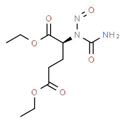 ChemSpider 2D Image | Diethyl (2S)-2-[carbamoyl(nitroso)amino]pentanedioate | C10H17N3O6