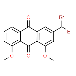 ChemSpider 2D Image | 3-(Dibromomethyl)-1,8-dimethoxy-9,10-anthraquinone | C17H12Br2O4