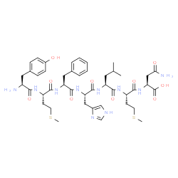 ChemSpider 2D Image | L-Tyrosyl-L-methionyl-L-phenylalanyl-L-histidyl-L-leucyl-L-methionyl-L-asparagine | C44H62N10O10S2