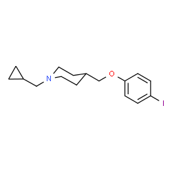 ChemSpider 2D Image | 1-(Cyclopropylmethyl)-4-[(4-iodophenoxy)methyl]piperidine | C16H22INO