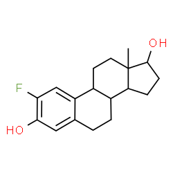 ChemSpider 2D Image | 2-Fluoroestra-1(10),2,4-triene-3,17-diol | C18H23FO2