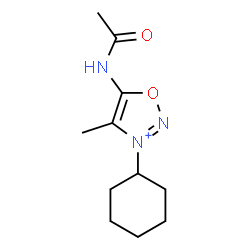 ChemSpider 2D Image | 5-Acetamido-3-cyclohexyl-4-methyl-1,2,3-oxadiazol-3-ium | C11H18N3O2