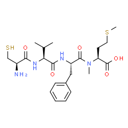 ChemSpider 2D Image | L-Cysteinyl-L-valyl-L-phenylalanyl-N-methyl-L-methionine | C23H36N4O5S2