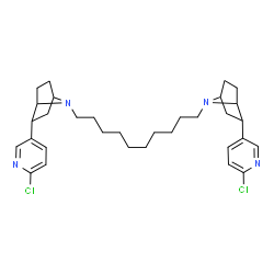 ChemSpider 2D Image | 7,7'-(1,10-Decanediyl)bis[2-(6-chloro-3-pyridinyl)-7-azabicyclo[2.2.1]heptane] | C32H44Cl2N4