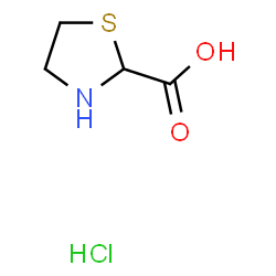 ChemSpider 2D Image | 1,3-Thiazolidine-2-carboxylic acid hydrochloride (1:1) | C4H8ClNO2S