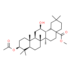 ChemSpider 2D Image | Methyl (3beta,12beta,17xi,18xi)-3-acetoxy-12-hydroxyoleanan-28-oate | C33H54O5