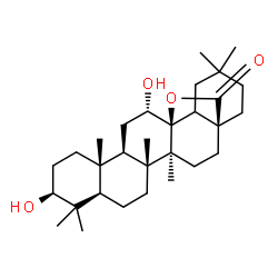 ChemSpider 2D Image | (3beta,12alpha,18xi)-3,12-Dihydroxy-13,28-epoxyoleanan-28-one | C30H48O4