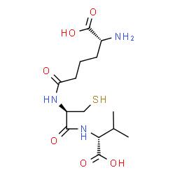 ChemSpider 2D Image | N-[(5R)-5-Amino-5-carboxypentanoyl]-L-cysteinyl-D-valine | C14H25N3O6S