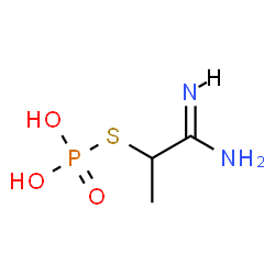 ChemSpider 2D Image | S-[(1Z)-1-Amino-1-imino-2-propanyl] dihydrogen phosphorothioate | C3H9N2O3PS
