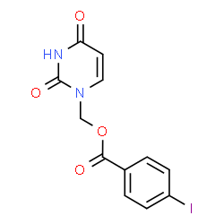ChemSpider 2D Image | (2,4-Dioxo-3,4-dihydro-1(2H)-pyrimidinyl)methyl 4-iodobenzoate | C12H9IN2O4