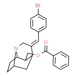 ChemSpider 2D Image | [(9Z)-9-(4-Bromobenzylidene)-7-azatricyclo[4.3.1.0~3,7~]dec-2-yl]methyl benzoate | C24H24BrNO2