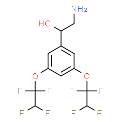 ChemSpider 2D Image | 2-Amino-1-[3,5-bis(1,1,2,2-tetrafluoroethoxy)phenyl]ethanol | C12H11F8NO3