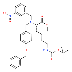ChemSpider 2D Image | methyl N~2~-[4-(benzyloxy)benzyl]-N~6~-(tert-butoxycarbonyl)-N~2~-(3-nitrobenzyl)-L-lysinate | C33H41N3O7