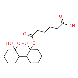 ChemSpider 2D Image | 6-[(6a-Hydroxydecahydrodibenzo[c,e][1,2]dioxin-4a(2H)-yl)oxy]-6-oxohexanoic acid | C18H28O7